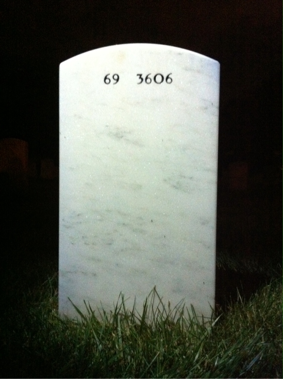 Back of headstone — Alfred Trotman