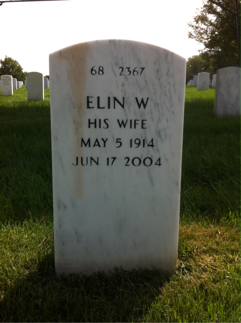 Back of headstone — George Coughlan