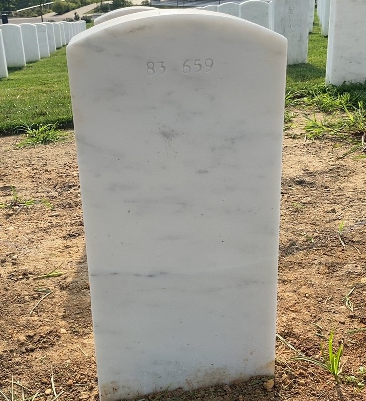 Back of headstone — Wayne Arthur Depute