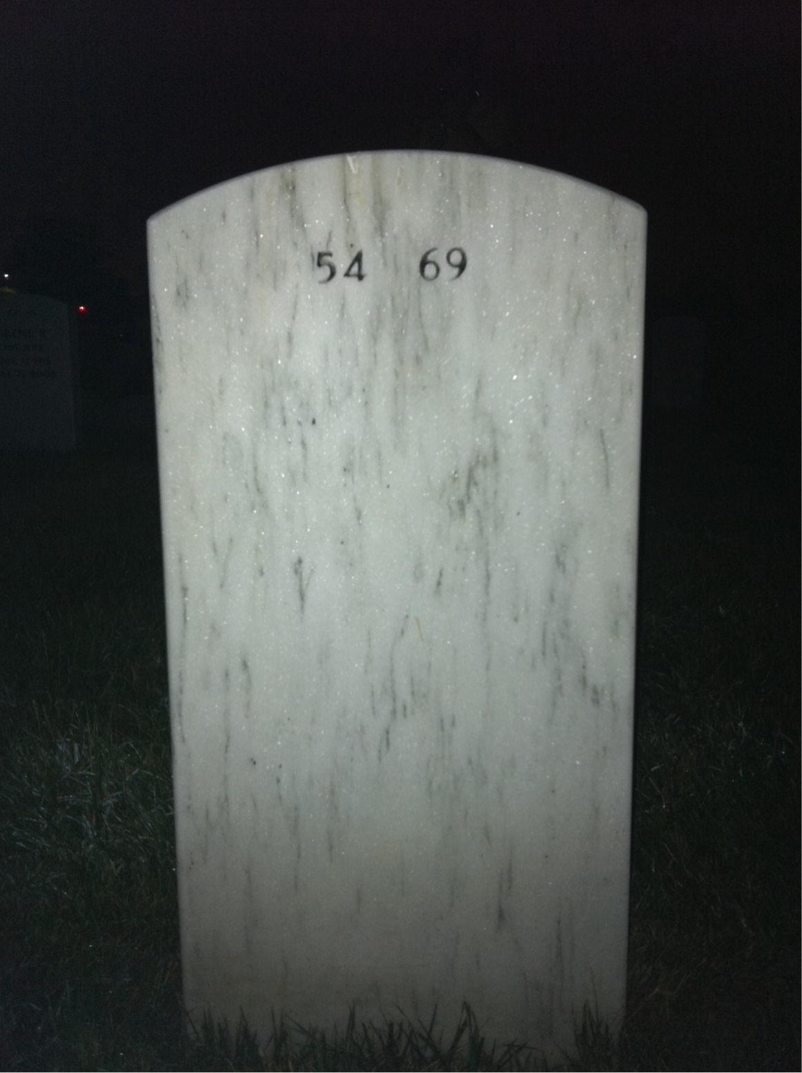 Back of headstone — Jerry Hart