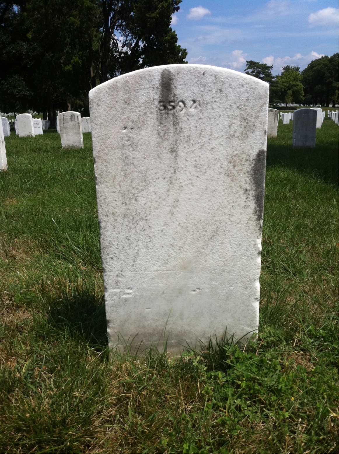 Back of headstone — Mary Bakersmith