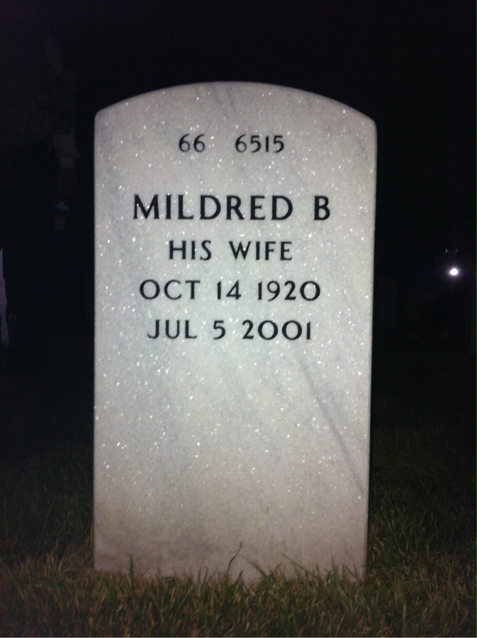 Back of headstone — James Franklin