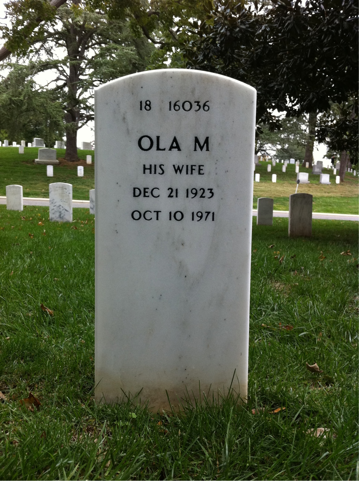 Back of headstone — Charles Mooney