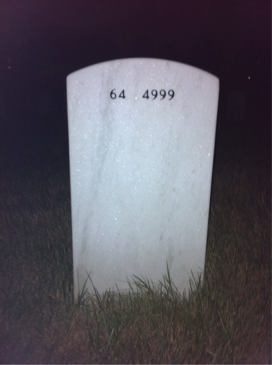 Back of headstone — Douglas Mounteer