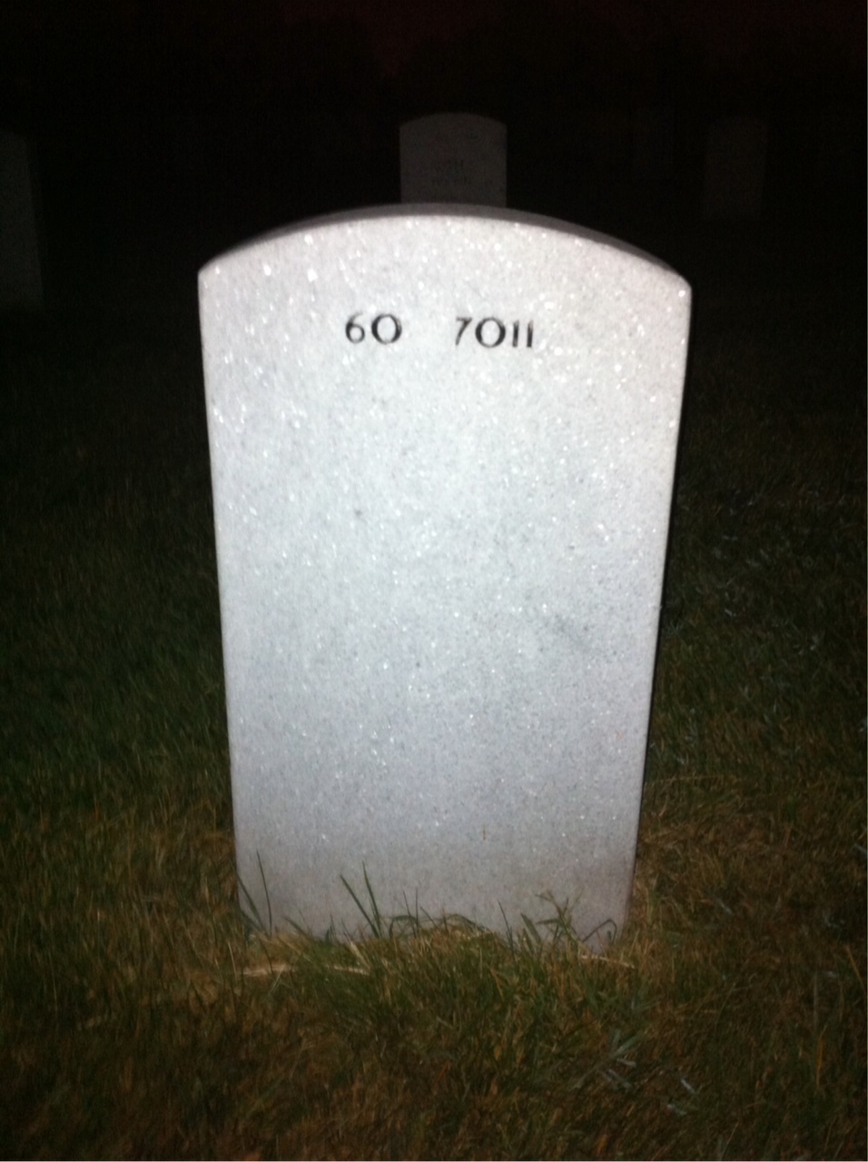 Back of headstone — Alfonso Benedict