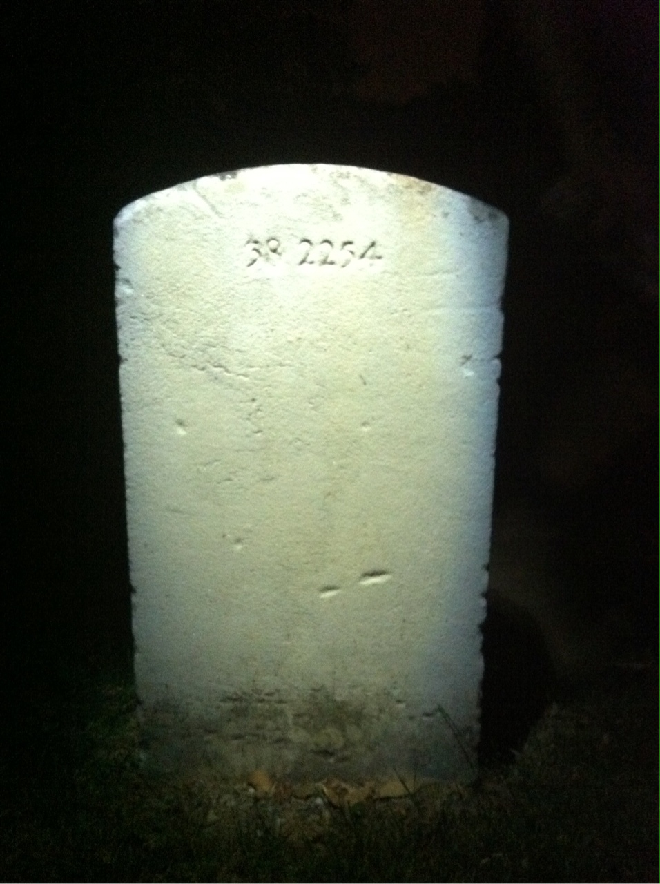 Back of headstone — Robert Mooneyham