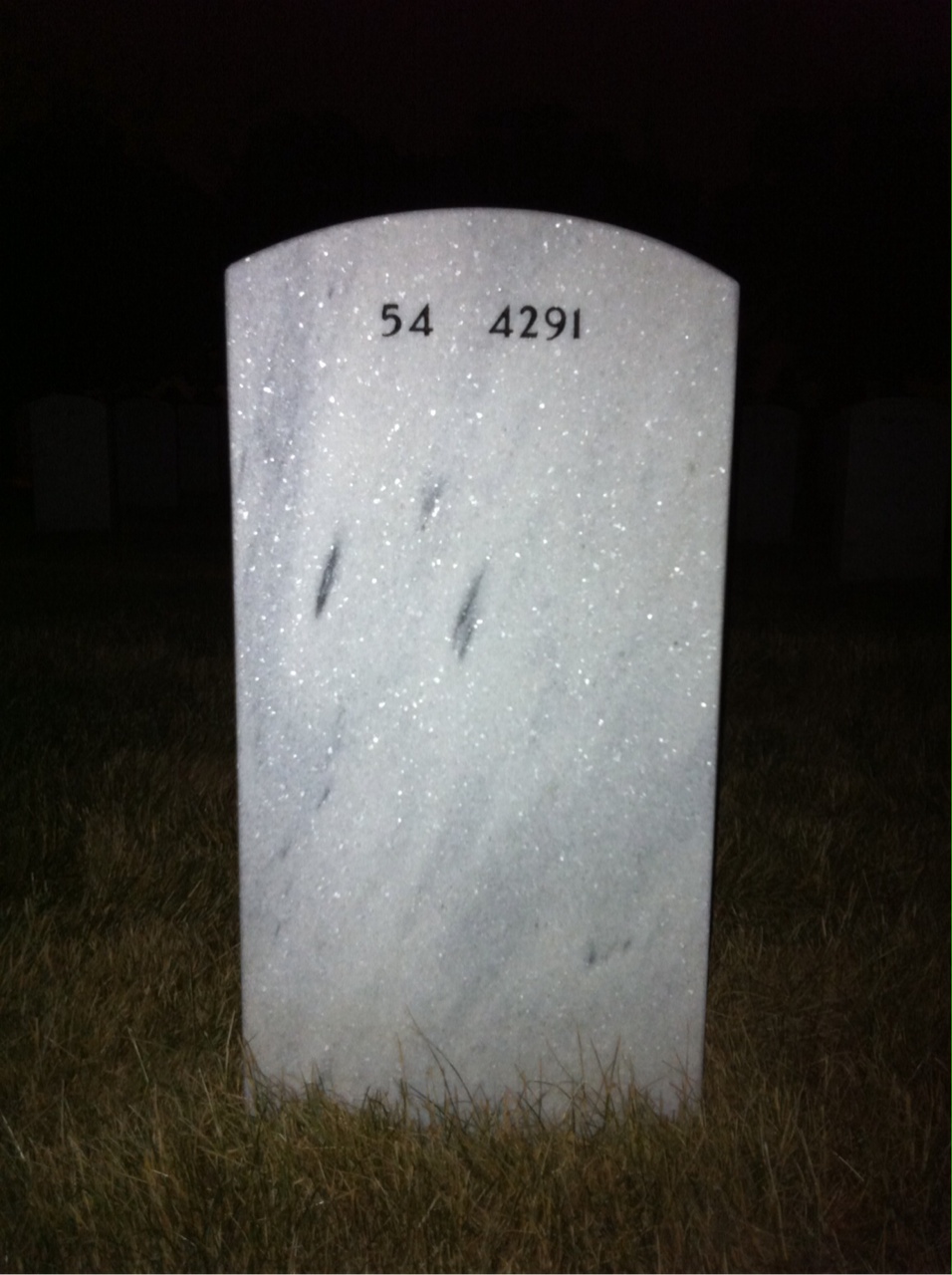 Back of headstone — Dewey Coe