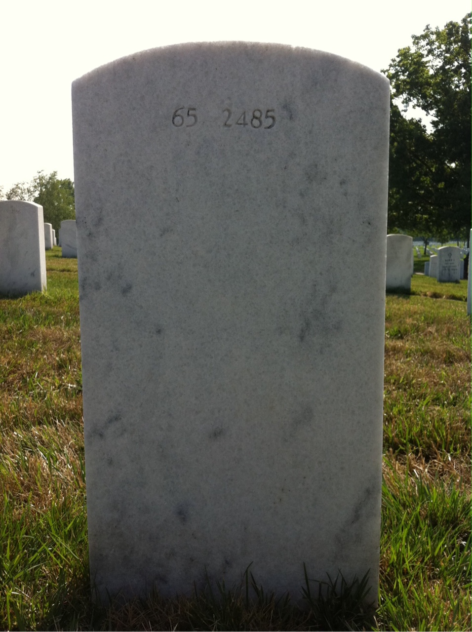 Back of headstone — Brian Mitchell