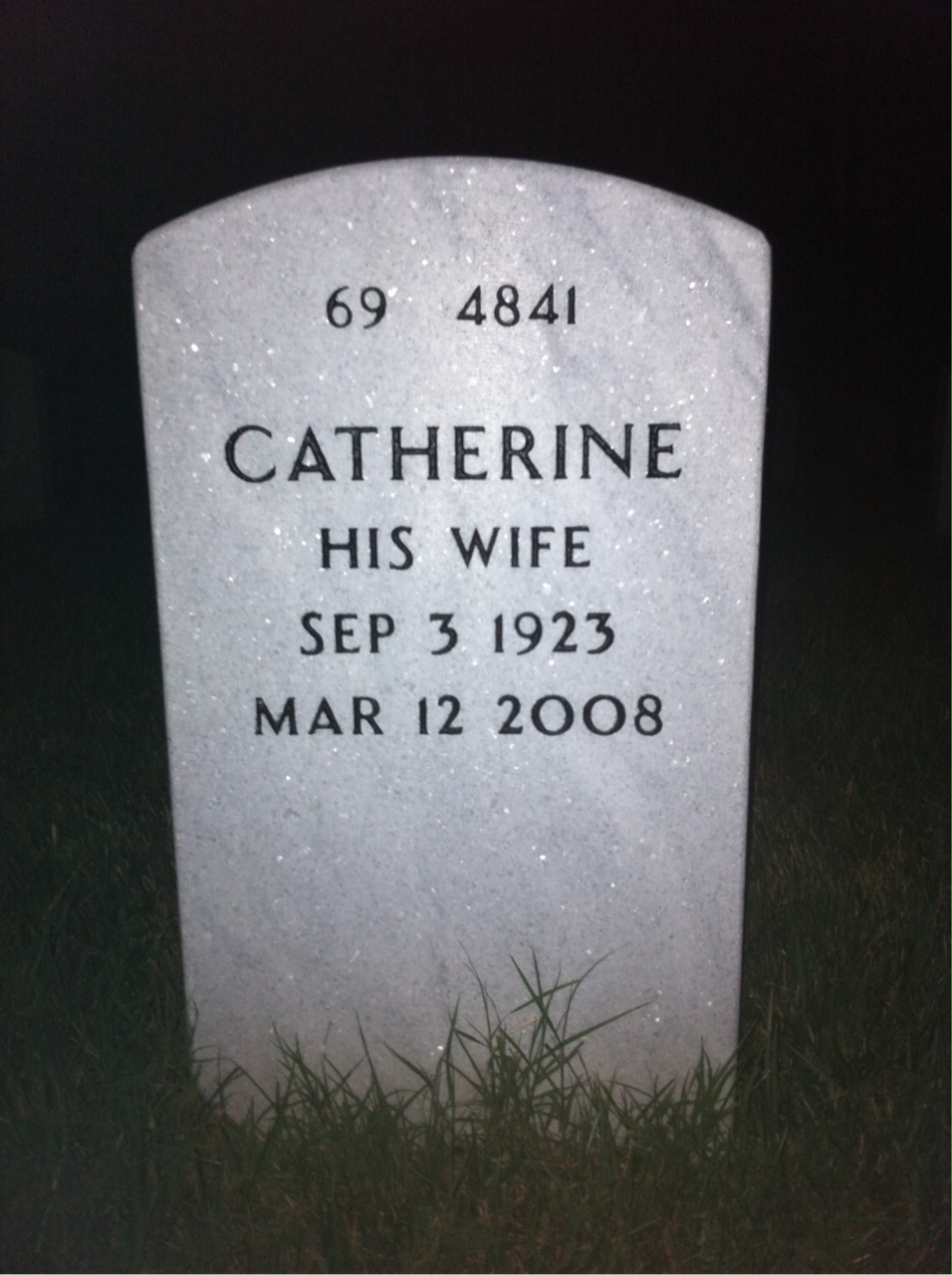 Back of headstone — Edward Molner