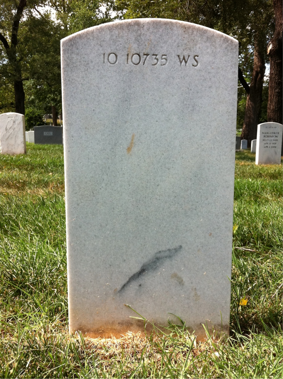 Back of headstone — Consuelo Atkins