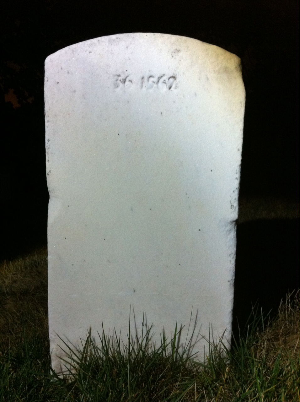 Back of headstone — Mary Cox