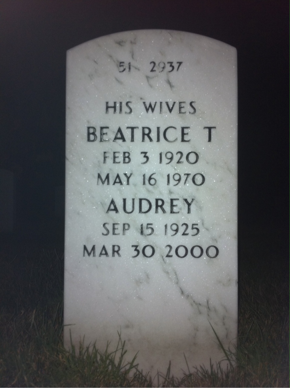 Back of headstone — Francis Coleman