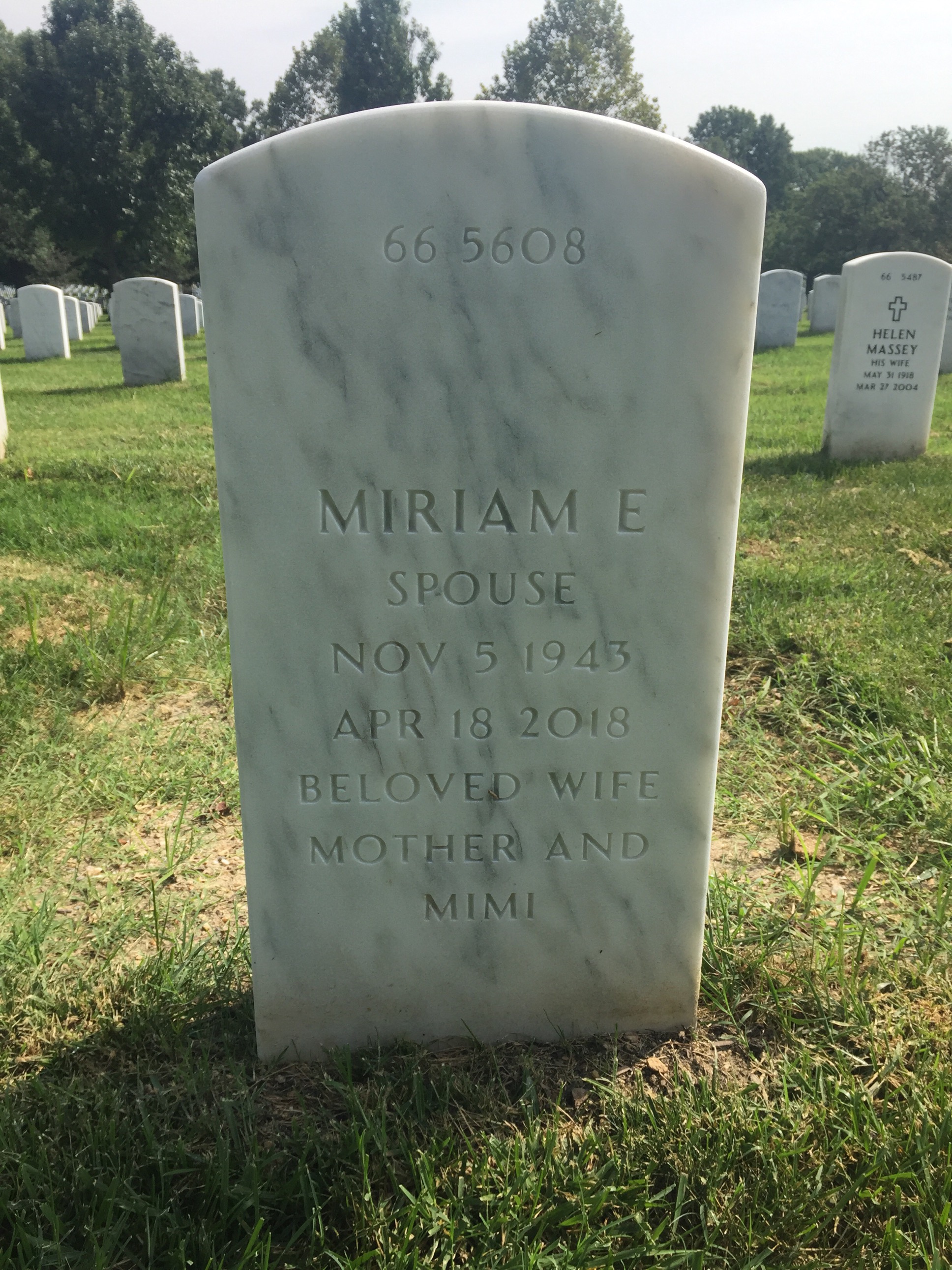Back of headstone — Henry Conte