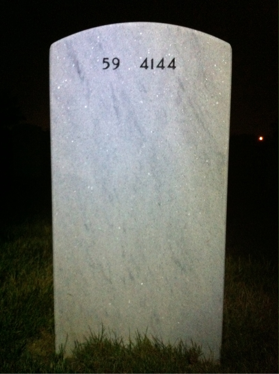 Back of headstone — Donald Moreland