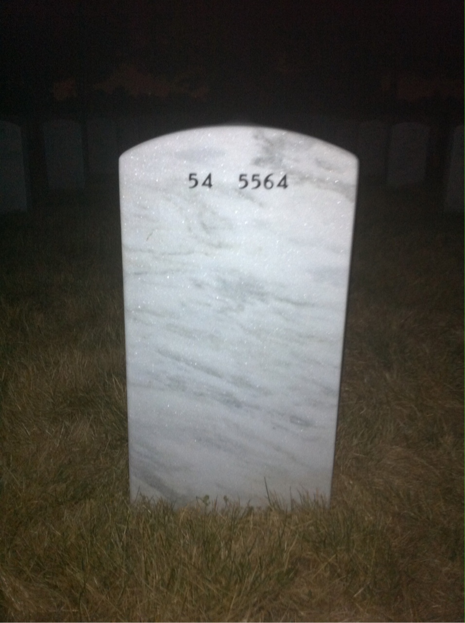 Back of headstone — Samuel Ross