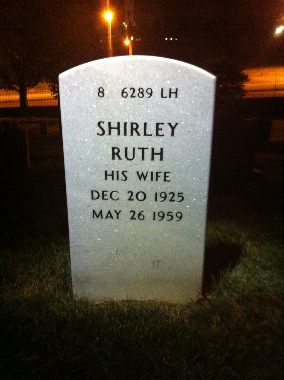 Back of headstone — William Rondeau