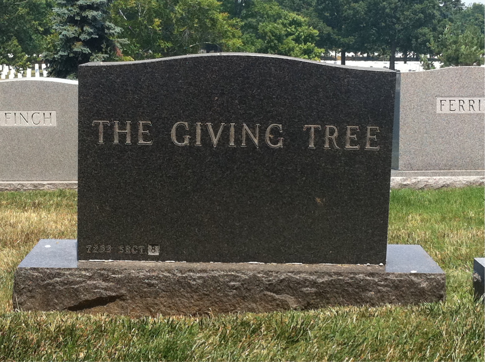 Back of headstone — Aubrey Atkinson