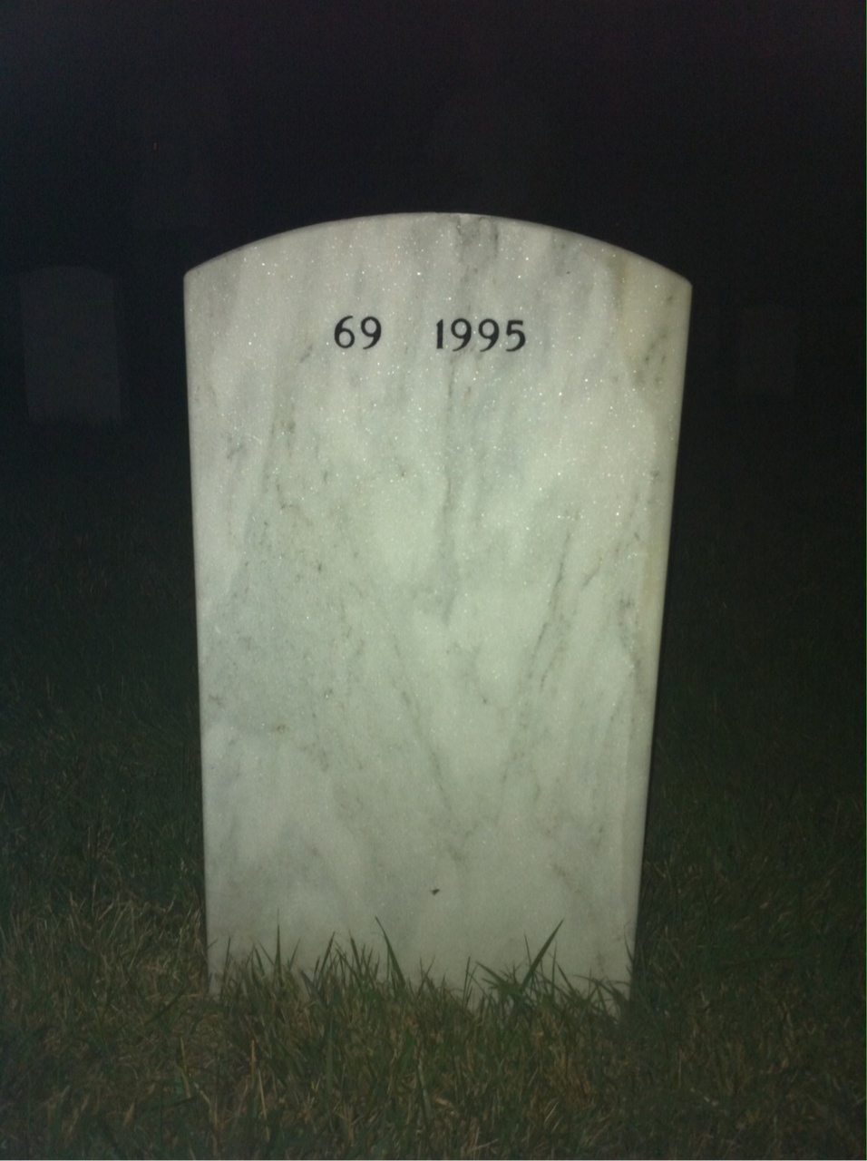 Back of headstone — Francis Burke
