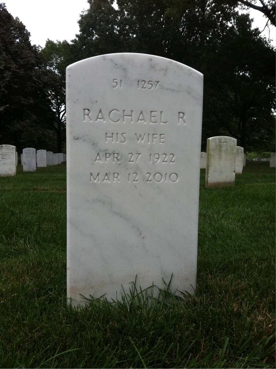 Back of headstone — Norman E Penix