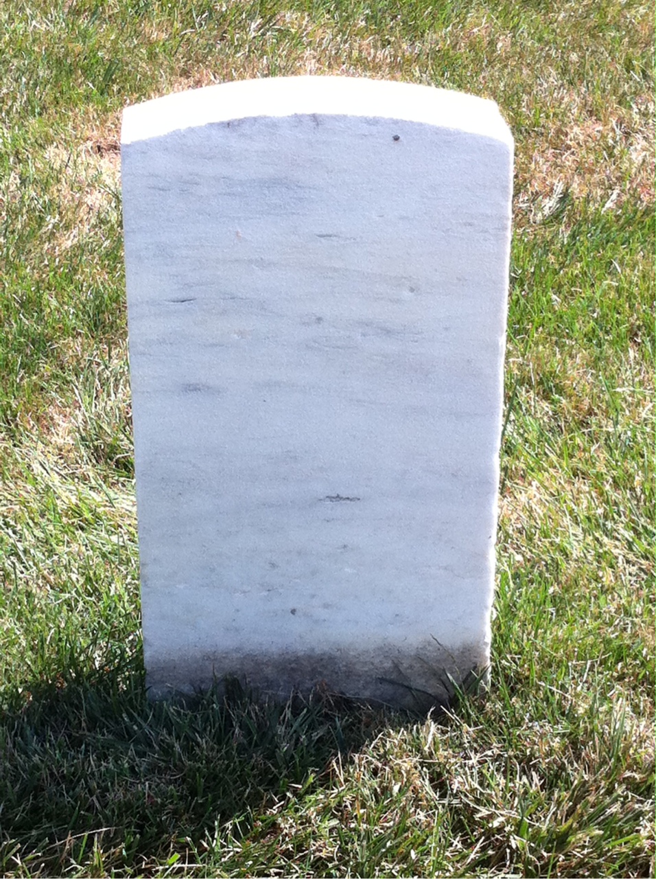 Back of headstone — James Mullen