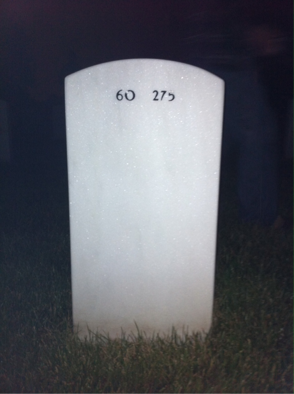 Back of headstone — Arthur Pine