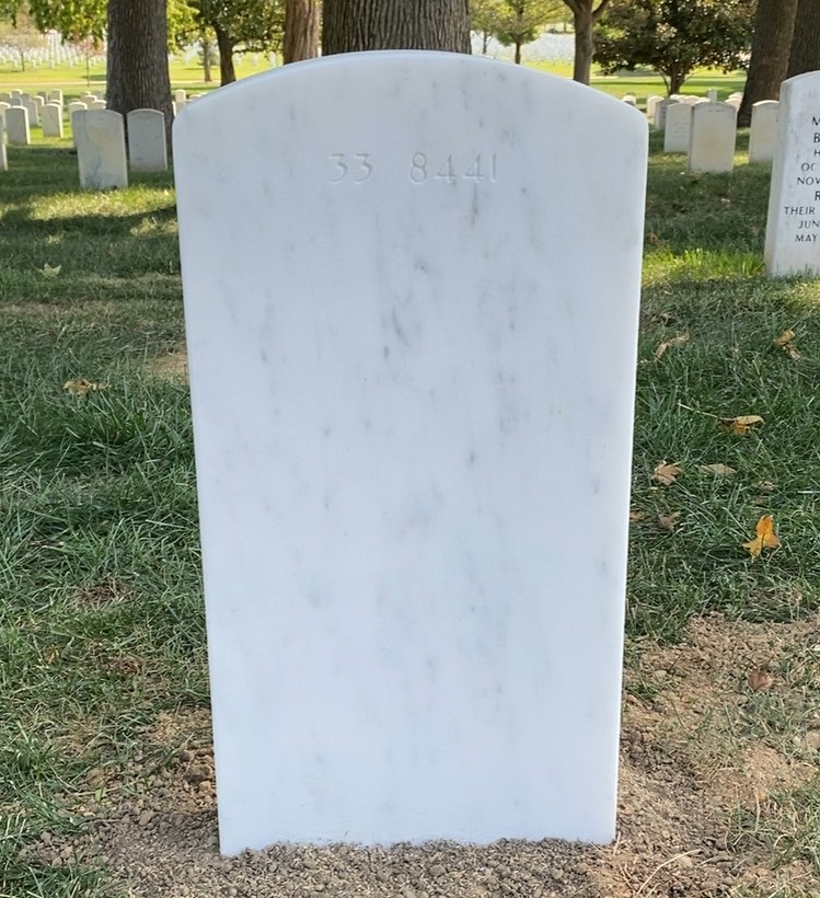 Back of headstone — John Bigbee