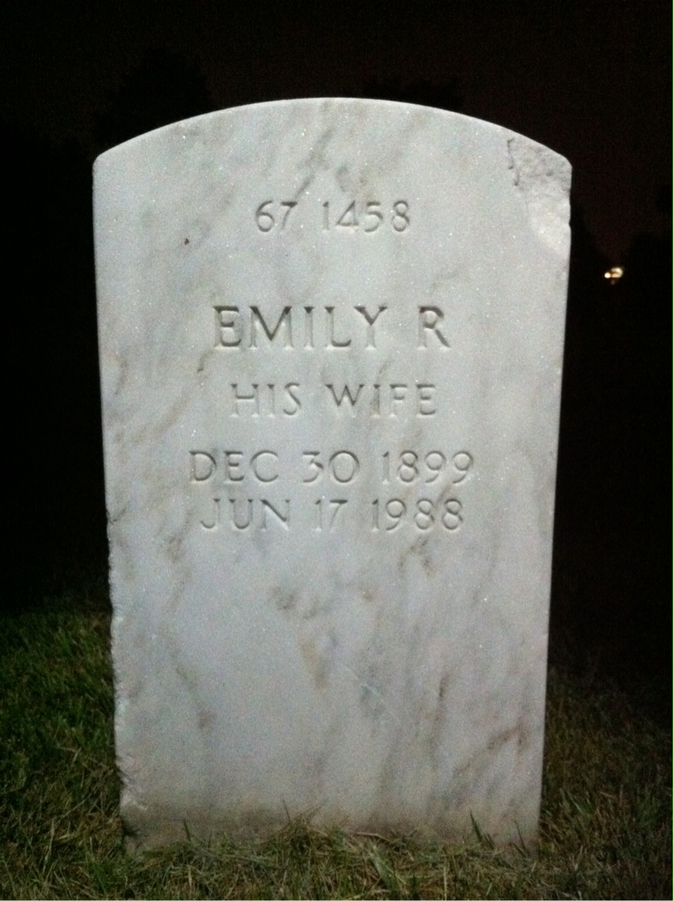 Back of headstone — Lloyd Anson