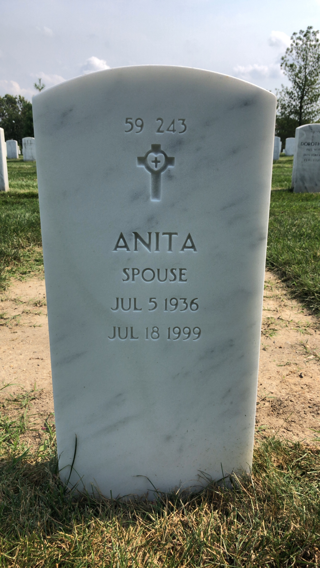 Back of headstone — William Robert Kearney