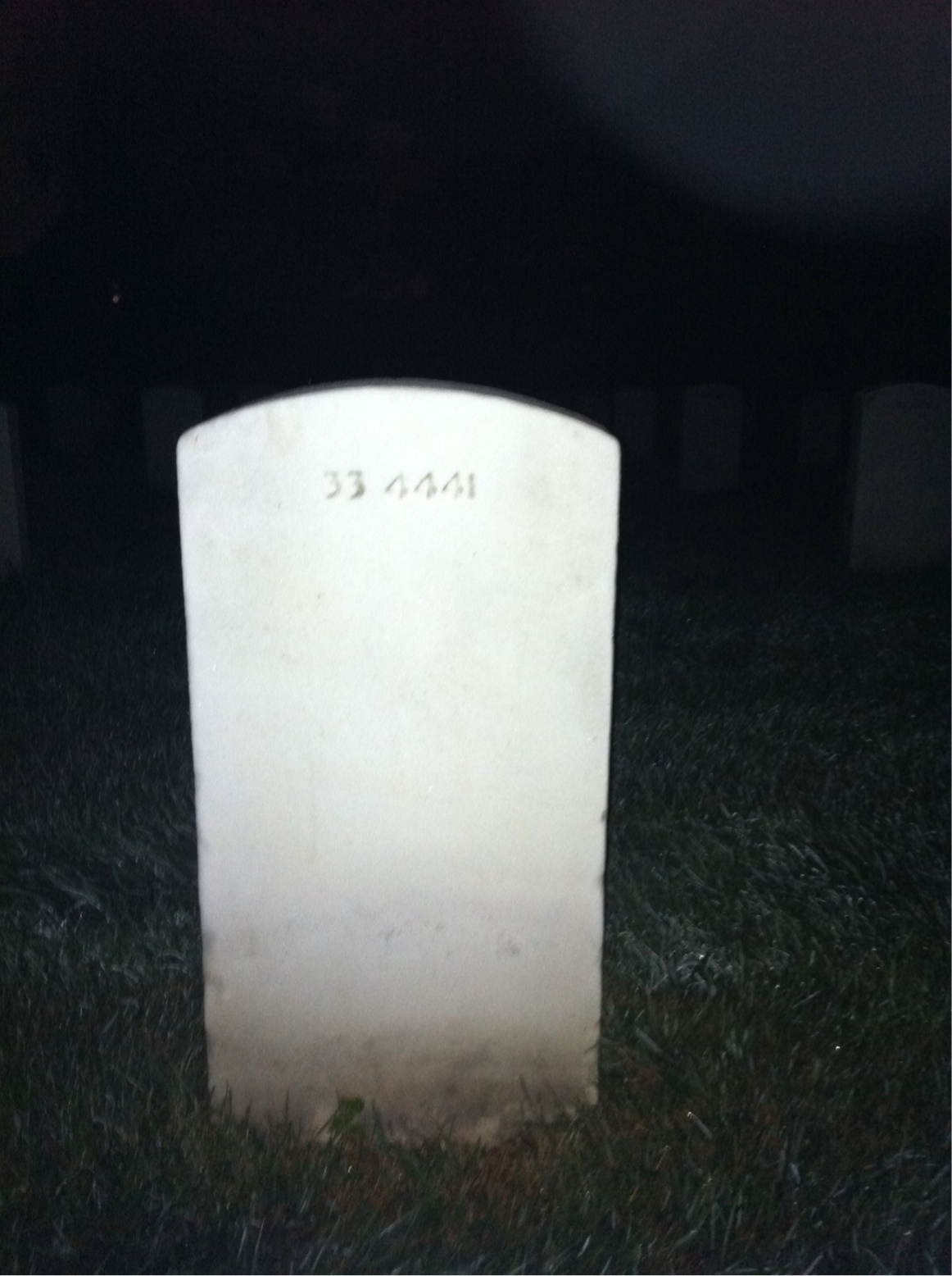 Back of headstone — Frances Milstead
