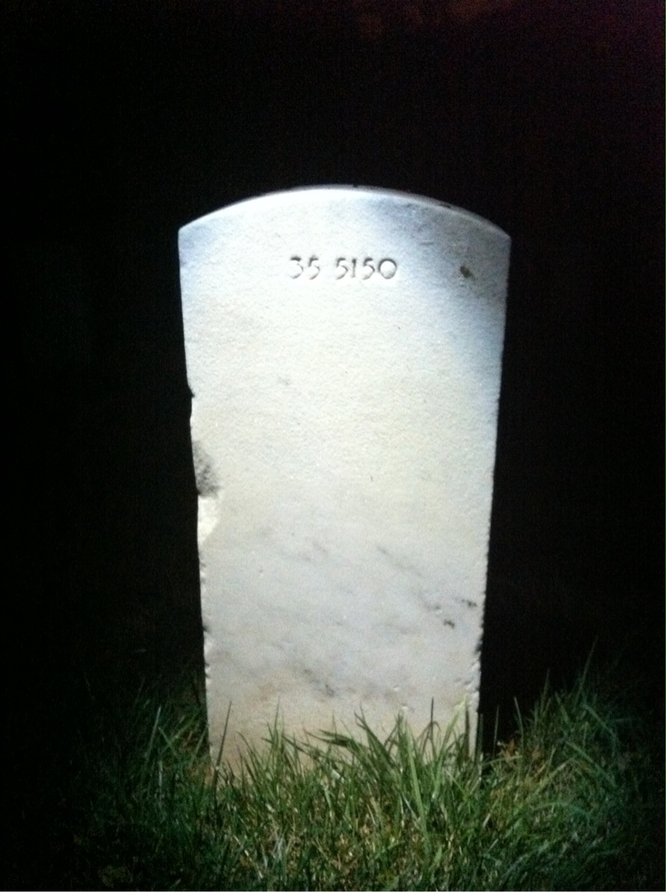 Back of headstone — Monroe Anderson