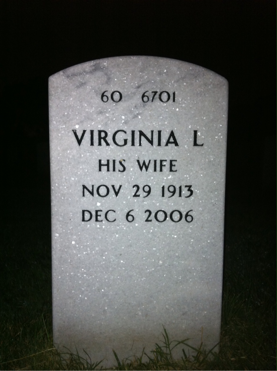 Back of headstone — Ralph Tarbett