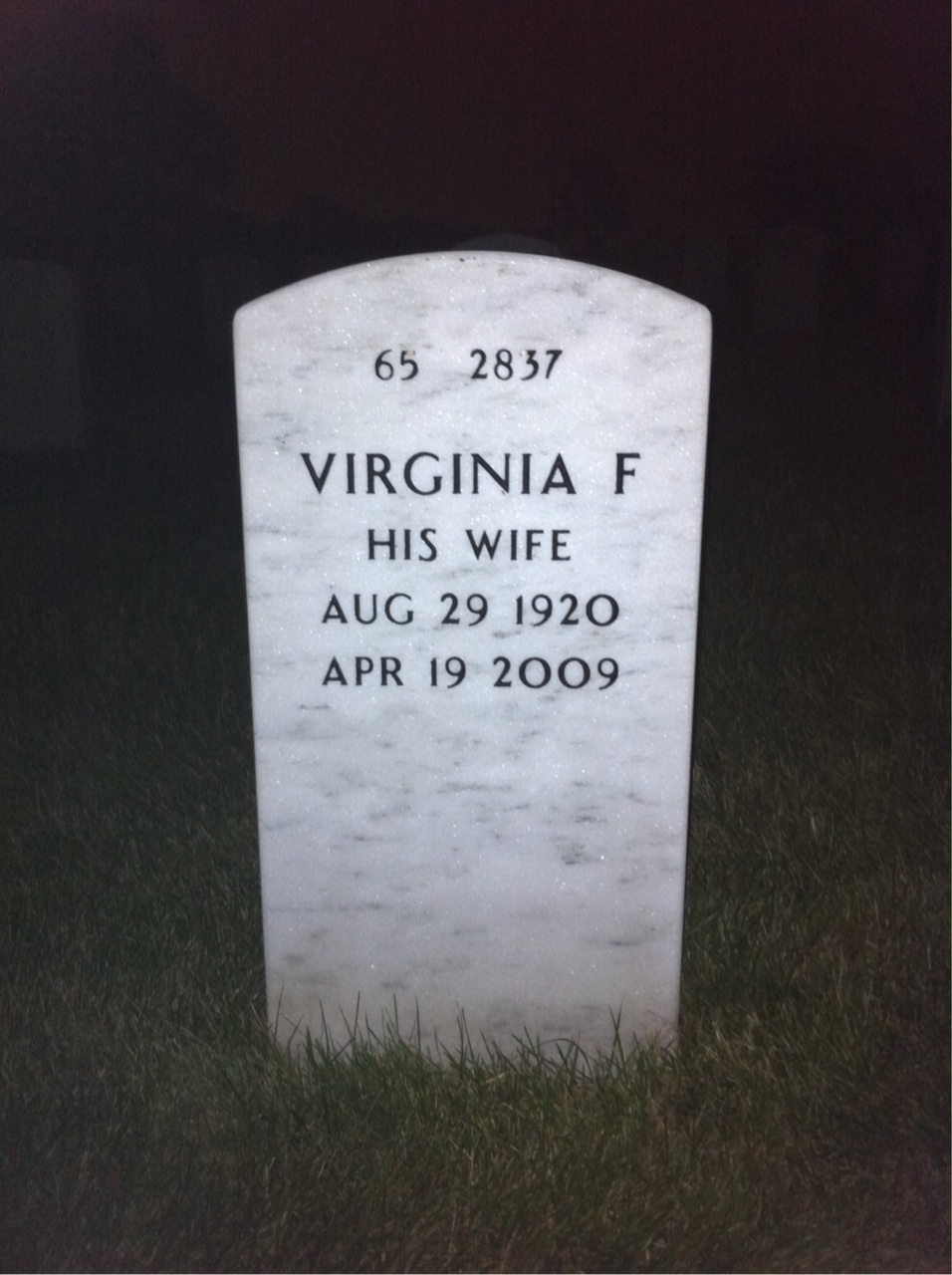 Back of headstone — John Pallatin