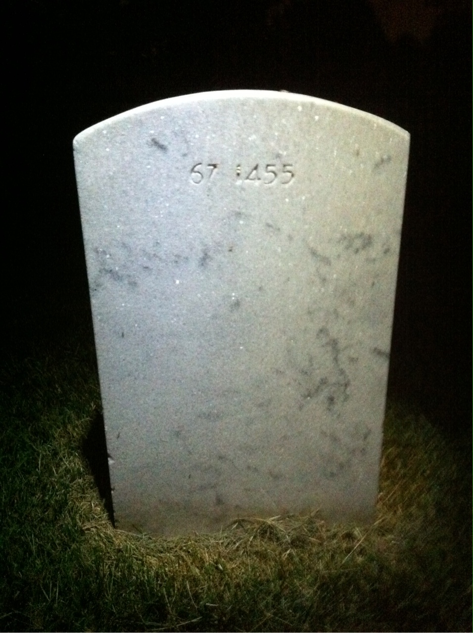 Back of headstone — Laura M Daly