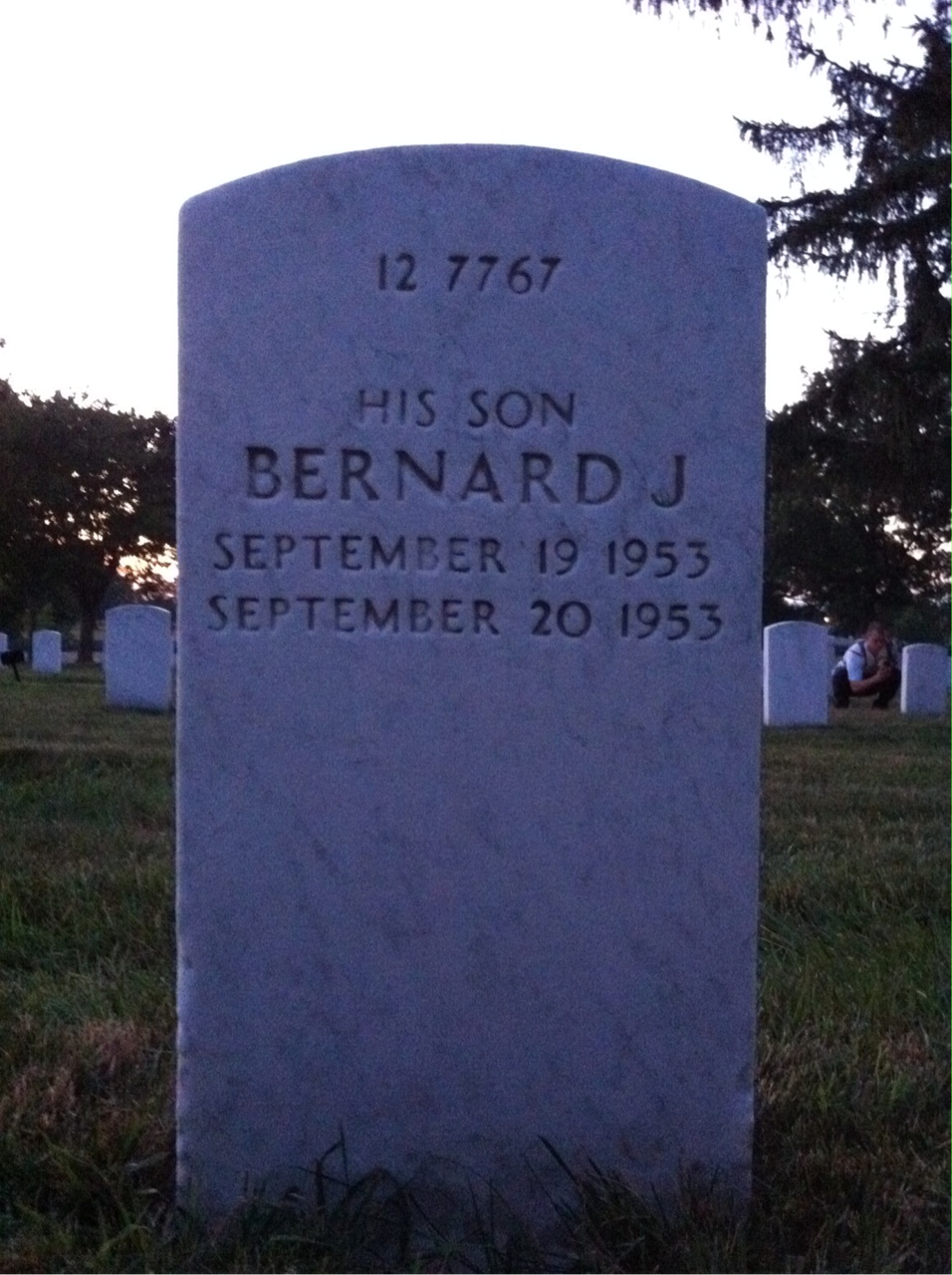 Back of headstone — Archie Highsmith