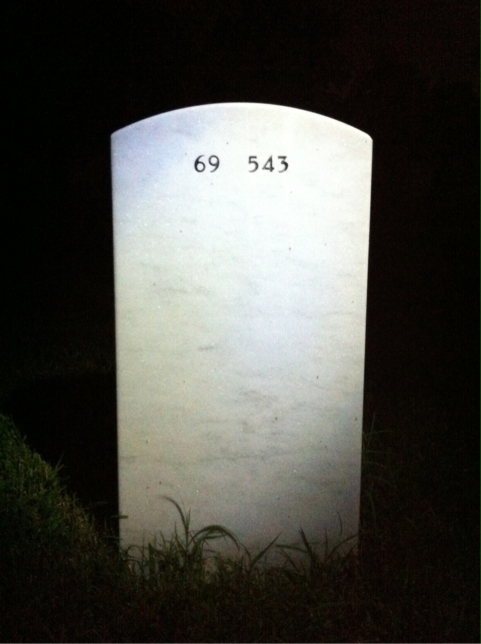 Back of headstone — John Rabreau