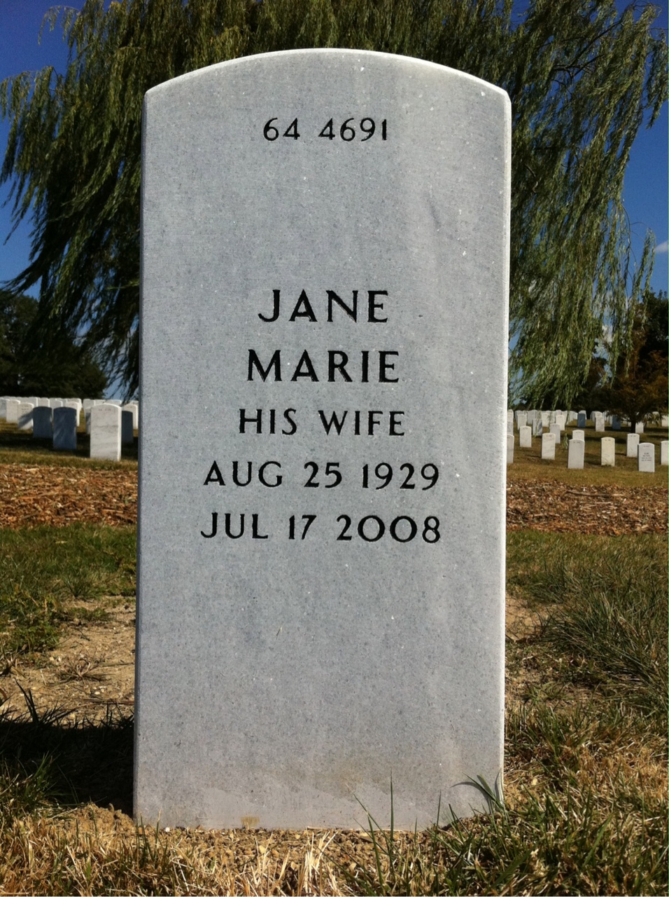 Back of headstone — Arthur Proctor