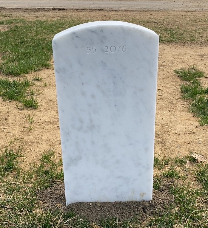 Back of headstone — Bismarck Myrick