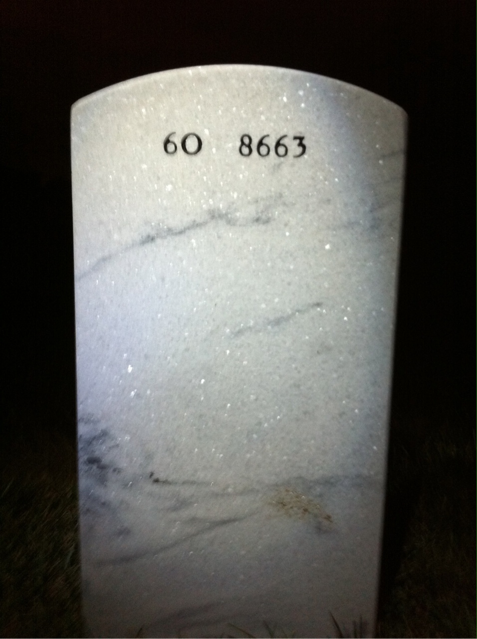 Back of headstone — Raymond Pascual