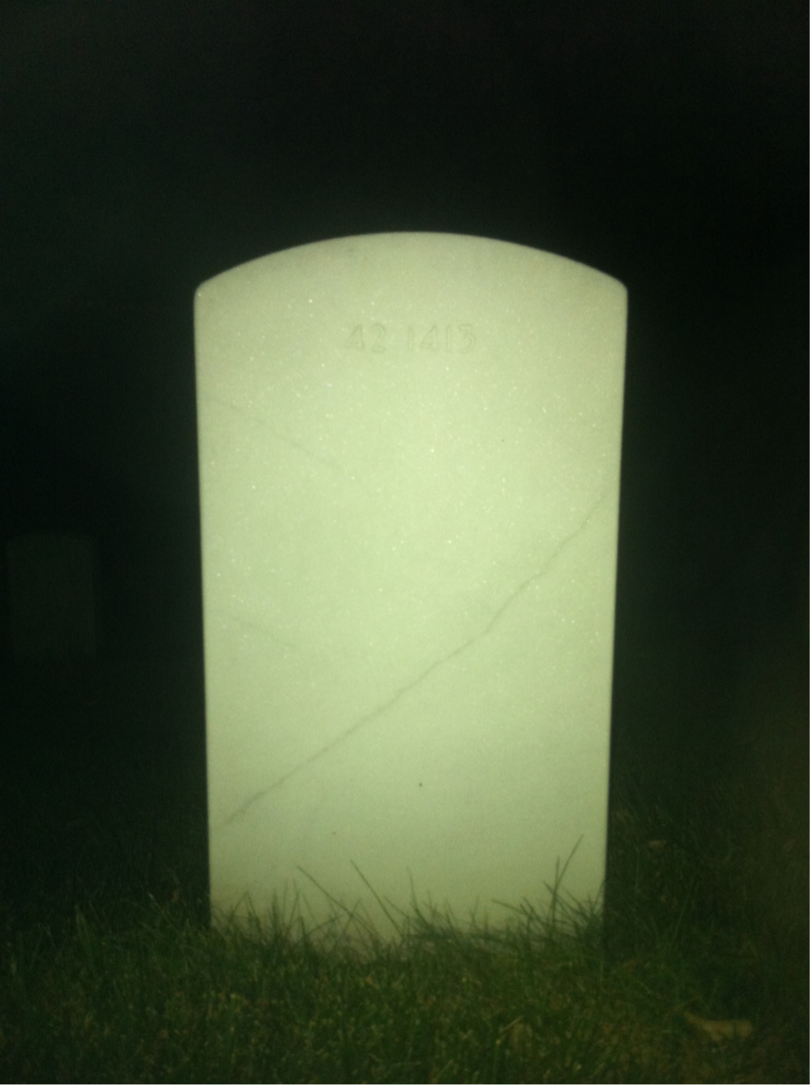 Back of headstone — Edward Auer