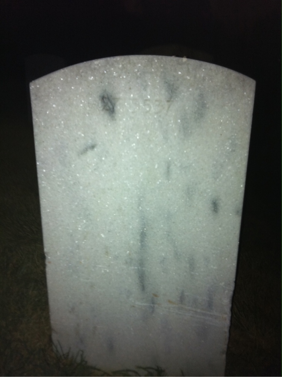 Back of headstone — Ellen Bailey