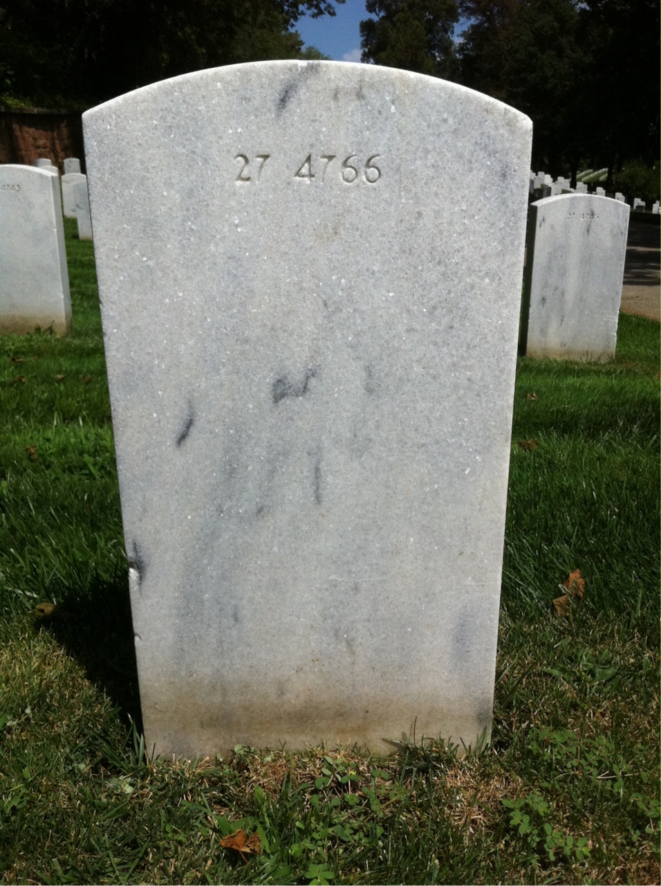 Back of headstone — Francis Mitchell