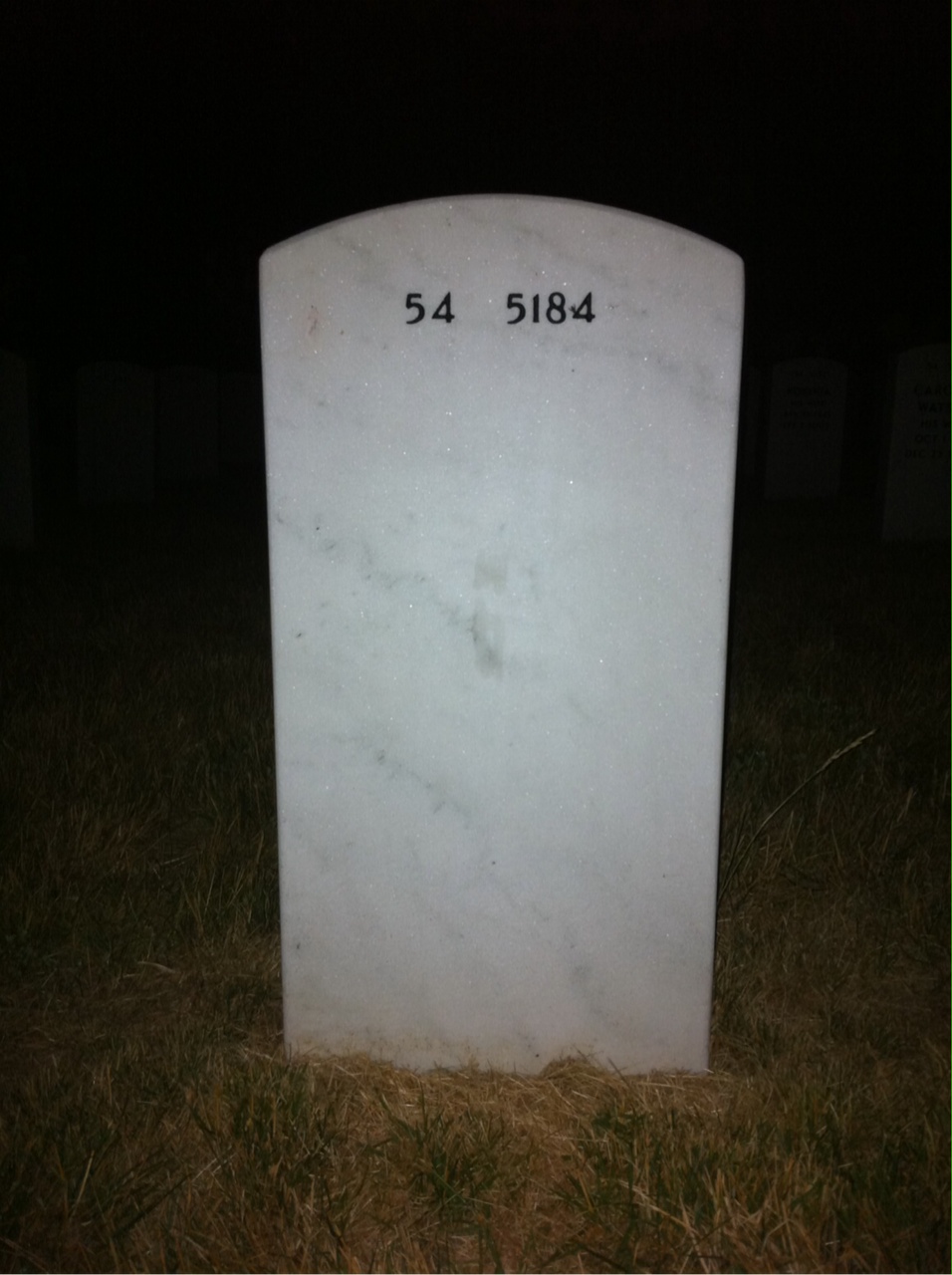 Back of headstone — Kenneth Werbinski