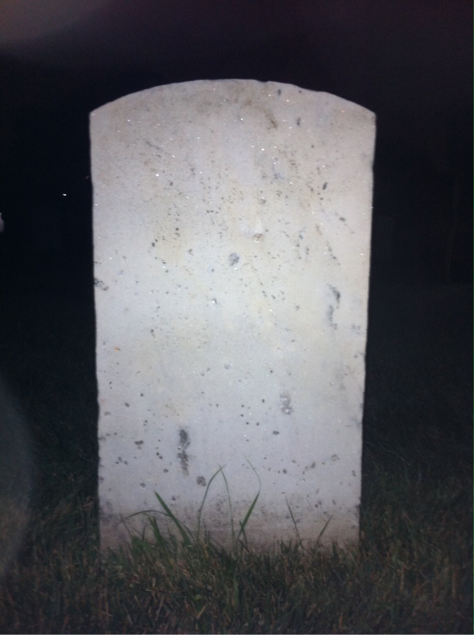 Back of headstone — John Mischo