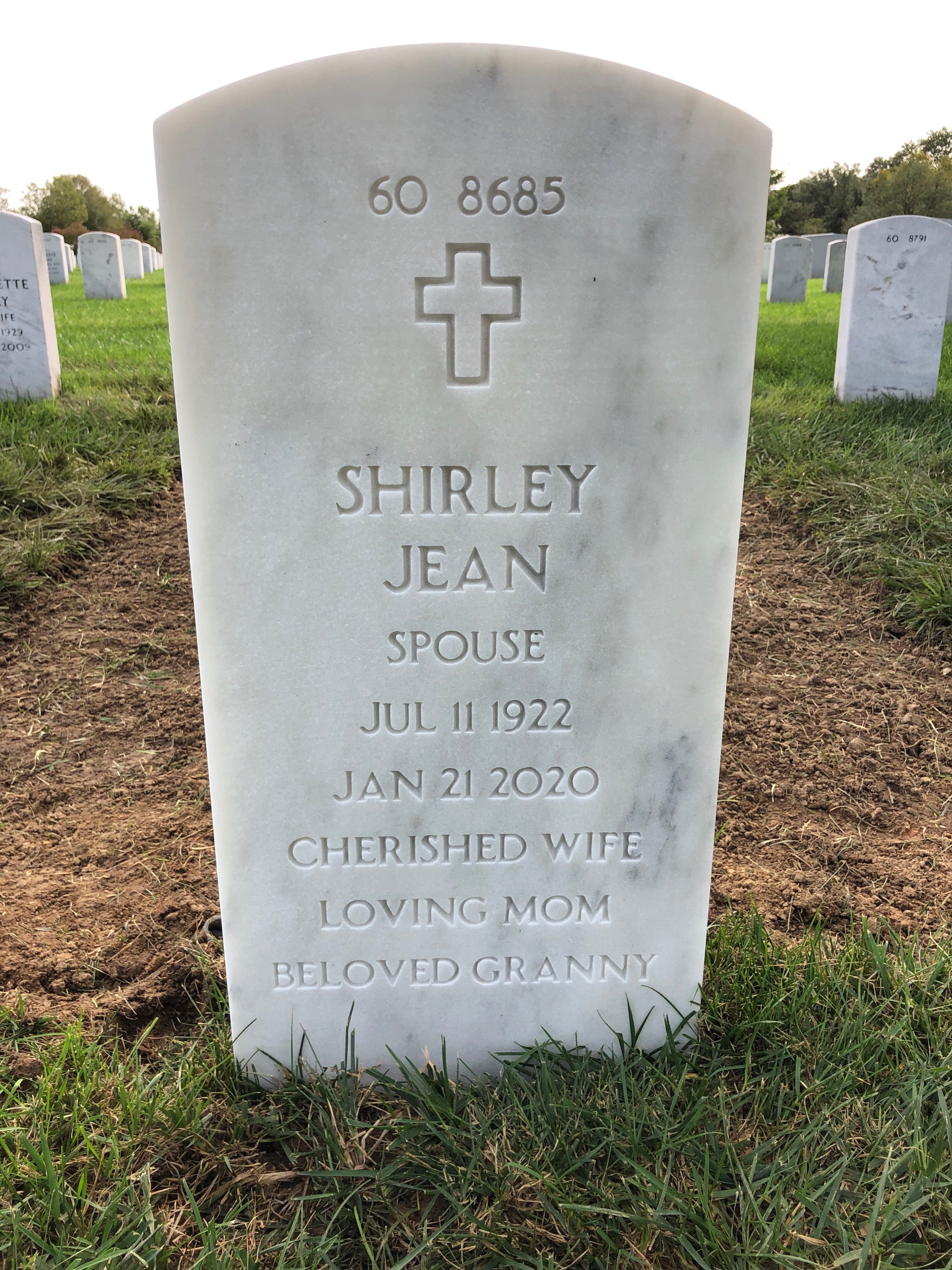Back of headstone — John Foster