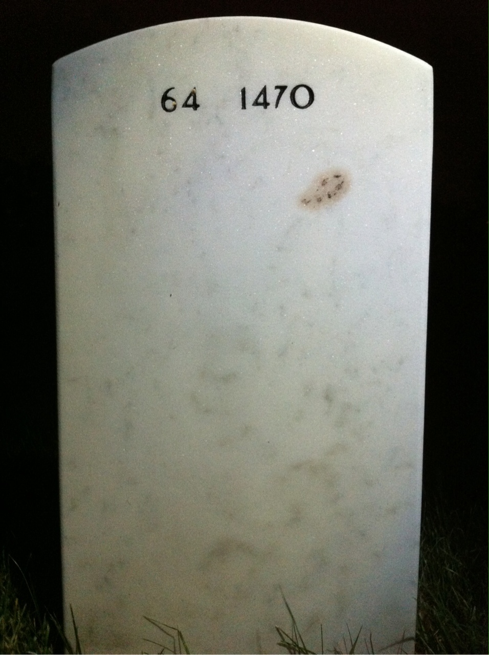 Back of headstone — Ricardo Gomez