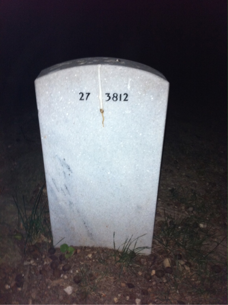 Back of headstone — Alsinda Bent