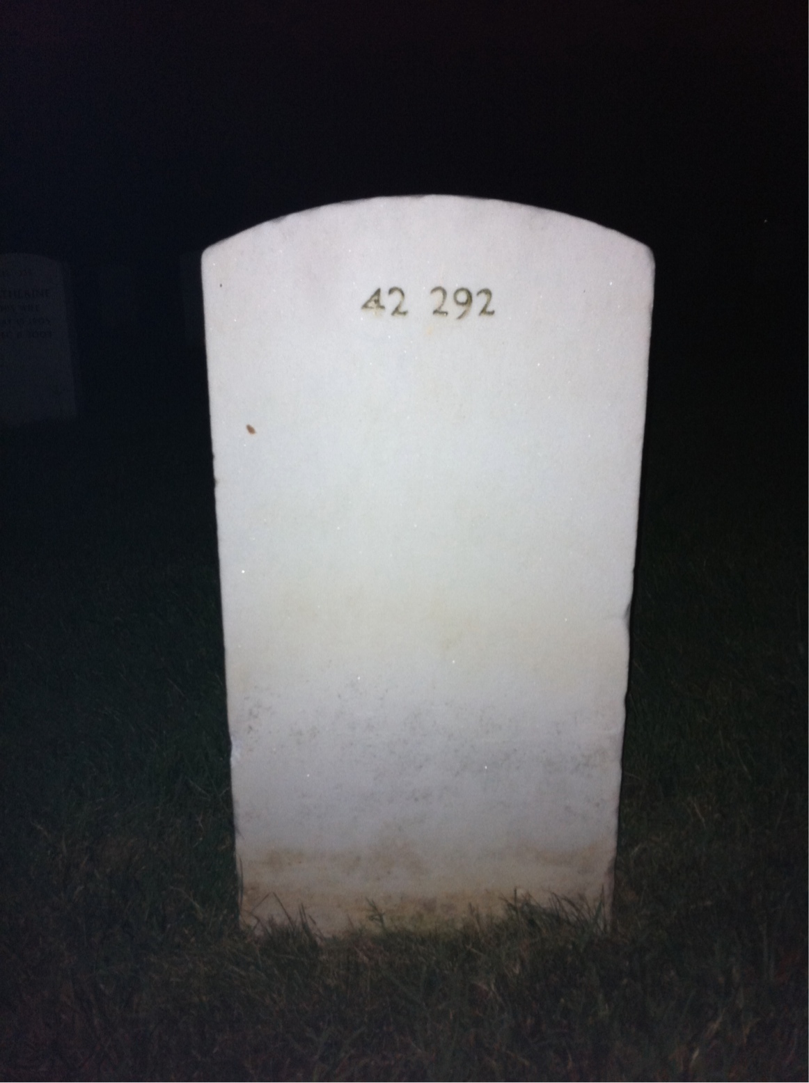 Back of headstone — Harold Morgan