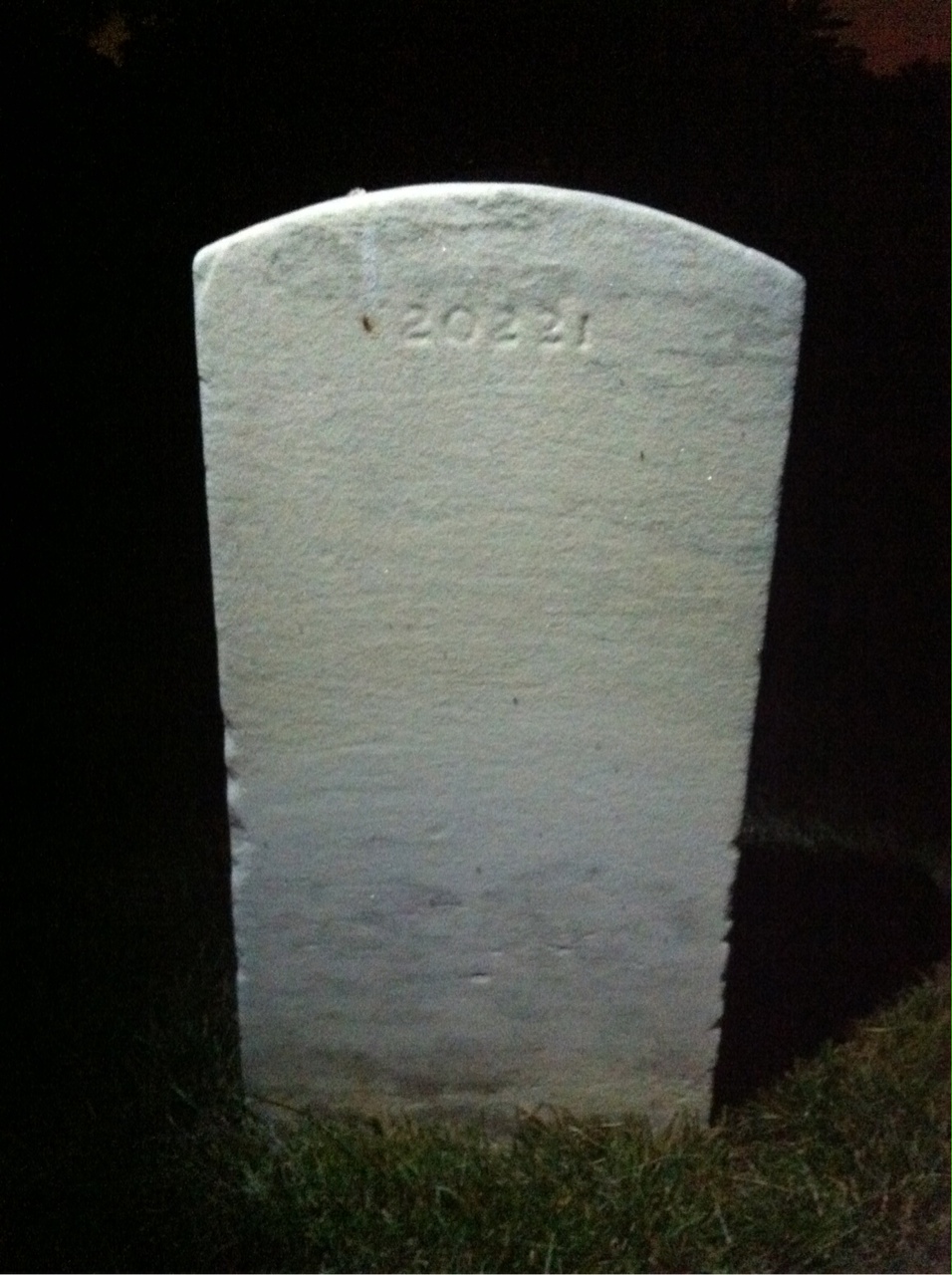 Back of headstone — James Bacon
