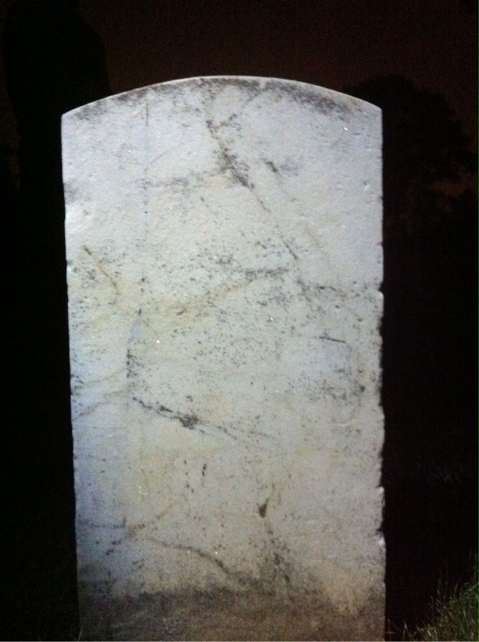 Back of headstone — Levi Morse