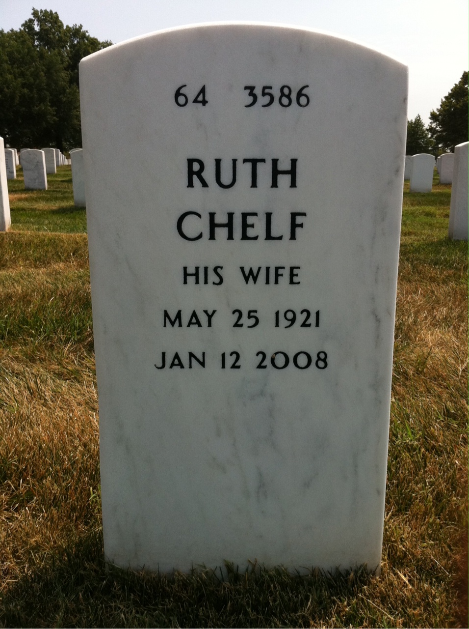 Back of headstone — Laurel Smalley
